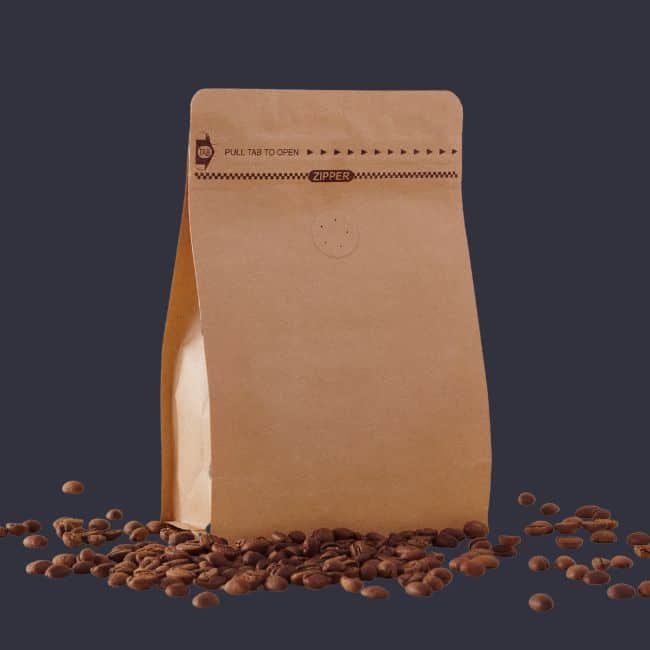 sachets de café avec valve fraîcheur