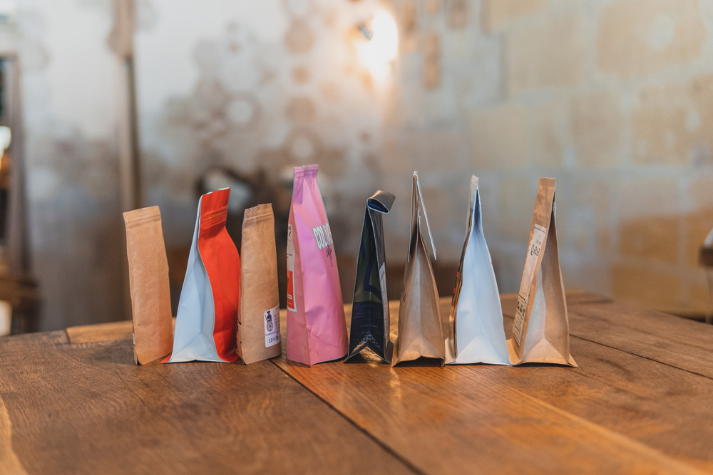 paquets de cafés de spécialité