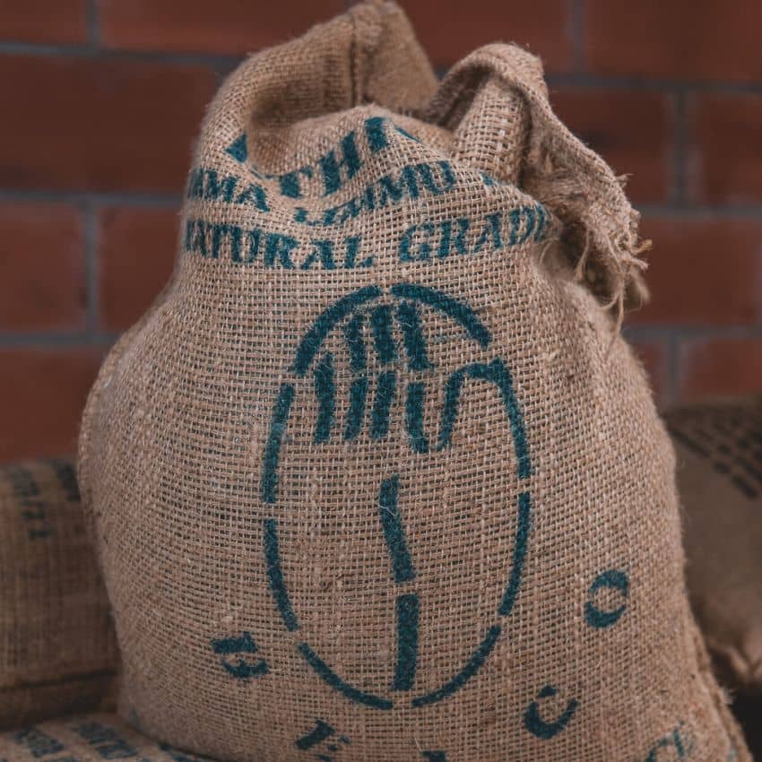 sac de café vert - atelier de torréfaction